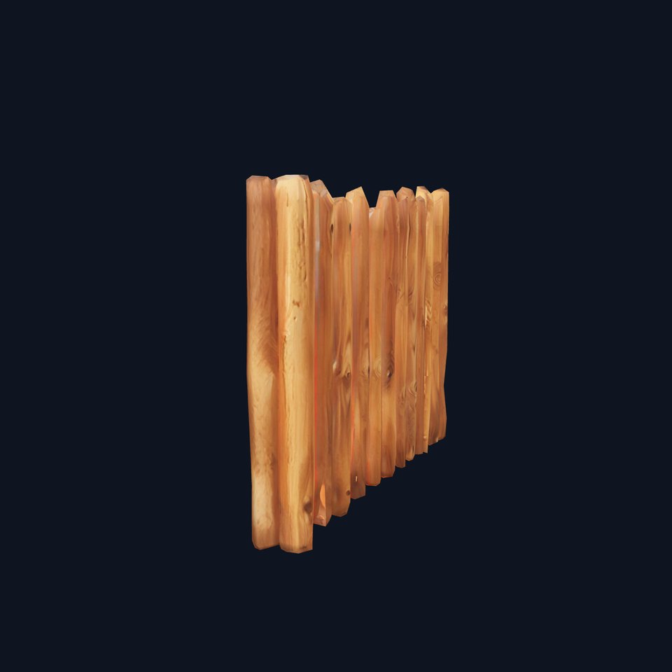 Rustic Wooden Fence model pack